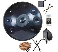 CHAKRA HARMONY BOOSTER: 9/10/12-Tone Steel Tongue Drum, D Minor 440Hz, 22-Inch with Soft Case - Catalyst for Deep Meditation and Sound Healing(Blue,10 Notes)