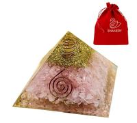 Chakra Healing Crystal Pyramid, Unique Birthday Gifts for Womens, Mom, Love One, Black Tourmaline Orgonite Orgone Pyramid for Meditation, Balance, Positive Energy, Success, Office Desk Décor