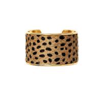 CHAKRA HEALING REIKI CHR Animal Print Open Bangle for Women Exaggerated Zebra Leopard Gold Print Wide Chunky Cuff Bracelets Fashion Personalized Wild Jewelry, M, Metal, no gemstone
