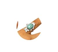 CHAKRA HEALING REIKI CHR Boho Turquoise Fish Statement Open Ring for Women, One Size, Metal Faux Turquoise, faux turquoise