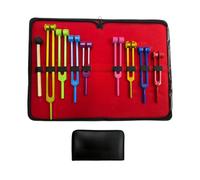 Chakra Healing Tuning Fork Set - 7 Chakra Tuning Forks + 1 Weighted Fork with Rubber Mallet for Energy Balance, Sound Therapy & Meditation