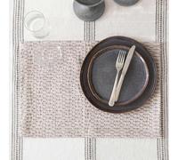 Chakra Loop Placemat 35x50 cm Gray Tableware Stylish and Modern Design for Kitchen Decoration American Style Use