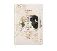 Chakra Meditation journal Leather Hardcover | 120Gsm Thick Paper Journal Chakras Diary Yoga Notepad Spiritual Spiral Notebook