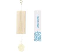 Chakra Natural Bamboo Wind Chimes, Meditation Chord Windchime Wind Bell for Zen Mindfulness Relaxation Home Decoration(Throat)