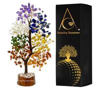 Chakra Natural Healing Premium Crystal Bonsai Feng Shui Fortune Money Tree of Life for Home Office Decor (Gift Box Ready,10-12 Inch)