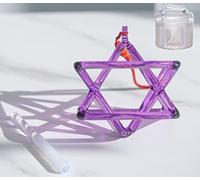 Chakra Optically Purple Quartz Crystal Singing Merkaba Pyramid Healing Musical Instrument With Bag,7 Inch And Bag