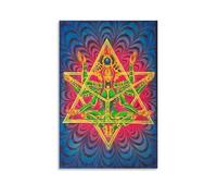 Chakra Poster Merkaba Meditation Poster Decorative Painting Canvas Wall Posters And Art Picture Print Modern Family Bedroom Decor Posters 08x12inch(20x30cm)