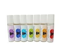 Chakra Pulse Point Roller Balls - Set of 7 Essential Oil Blends, 10ml | Blended essential oils for all 7 chakras: Crown, Root, Sacral, Solar Plexus, Third Eye, Throat, and Heart pulse points.