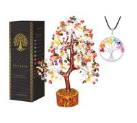Chakra Tree - Room Decor - Bonsai Tree - Desk Decorations for Women Office - Gemstones and Crystals - Crystal Tree of Life - Meditation Accessories - Housewarming Gift - Money Tree, Chakra Decor