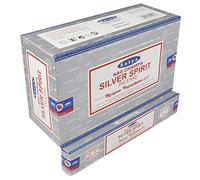 Chakra Tree Satya Nag Champa Silver Spirit Fragrance Incense Stick Pack of 12 Aggarbatti Home Scent Fragrance Aromatherapy 15G X 12 Pack (180G)
