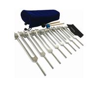 Chakra Tuning Fork Set for Healing, 8 Pieces Silver Chakra Tuning Fork for Meditation