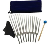 Chakra Tuning Forks Set, 7 Chakra+1 Soul Heart Tuning Fork, With Rubber Mallet, Velvet Storage Bag, For Cosmic Octave, Sound Healing Instruments