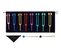 Chakra Tuning Forks Set, 7 Chakra and 1 Soul Purpose Weighted Tuning Forks