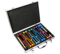 Chakra Tuning Forks Set for Healing, 7 Chakra+1 Soul Purpose Weighted Tuning Forks with Aluminum Gift Box for Sound Therapy, Chakra, Meditation, Energy Balancing,etc.