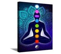 Chakra Wall Decor Meditation Canvas Prints Colorful Indian 7 Chakra Wall Art Poster Pictures Yoga Studio Room Decor Spiritual Healing Gift for Family Friend (Indian Chakra, 16"x24" (40x60cm) Frame)