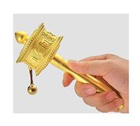 Chakra Wheel， Hand Held Prayer Wheel Buddhist Handheld Wooden Handle Praying, Blessing, Meditation, Relaxing, Yoga(M)