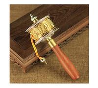 Chakra Wheel， Hand Held Prayer Wheel Buddhist Sturdy and Durable;Handle for Praying, Blessing, Meditation, Relaxing, Yoga(A)