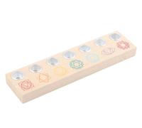 Chakra Wooden Energy Candle Holder - Elegant Design for 7 Taper Candles, Holistic Ambiance, Meditation & Yoga, Craftsmanship, Intricate Detailing, Versatile Spiritual Home Decor