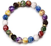 Chakras Bracelet Handmade Gemstone Stretch Bracelets Couples BraceletsNice and Practical