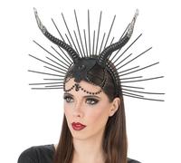 Chaks 14413 Gothic Hörner Haarreif Horns Headband, Black