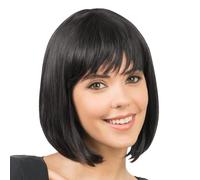 Chaks - Bob Wig with Short Hair, Synthetic Hair Wig with 30 cm Bangs