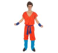 Chaks C4378S Ensemble de Déguisement Goku Super Saiyajin Gott Fancy Dress Set, Multicolored, S