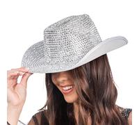 Chaks - Cowboy Hat with Rhinestones, Western Hat, Rodeo Hat for Carnival, Festival & Hen Parties