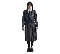 Chaks Lady Wednesday School Uniform Costume for Women - Gothic Halloween Outfit by Addams Family, Perfect for Theme Parties and Carnival (L)