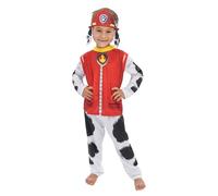 Chaks - Marshall children's costume, official Paw Patrol outfit, 3-piece set with headband, shirt and trousers for carnival