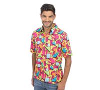 Chaks - Men's shirt from the 90s, colourful retro short-sleeved shirt