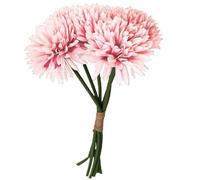 Chaks Pastel Pink Dahlia Flower Bunch - Set of 6 Artificial Dahlia Blooms (26 cm) for Wedding, Table Centrepiece & Home Décor