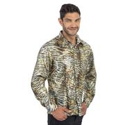 Chaks - Sequin shirt, glitter shirt with animal print for carnival