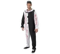 Chaks - Terrifier Art the Clown Jumpsuit, Two-Tone Black and White Horror Look, Costume Jumpsuit for Halloween
