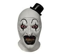 Chaks - Terrifier Art the Clown Mask, Halloween Costume Accessory, Latex Full Head Horror Mask for Carnival Cosplay