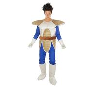 Chaks - Vegeta Costume, Dragon Ball, 8-Piece Adult Costume Set, Halloween and Anime Fans
