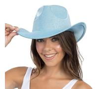 Chaks - Western hat, shiny cowgirl hat in western look, costume accessory for carnival, festival & party