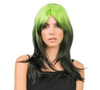Chaks - Wig with Bangs, 48 cm Long Two Tone Hair, Long Hair Wig for Women, Cosplay, Carnival, Festival
