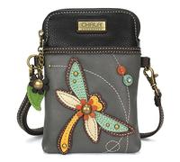 CHALA Crossbody Cell Phone Purse-Women Canvas Multicolor Handbag with Adjustable Strap, Dragonfly - Gray, One Size, Modern