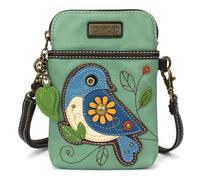 CHALA Crossbody Cell Phone Purse-Women PU Leather Multicolor Handbag with Adjustable Strap - Bluebird - Teal