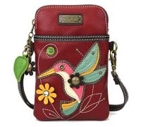 CHALA Crossbody Cell Phone Purse-Women PU Leather Multicolor Handbag with Adjustable Strap - Hummingbird
