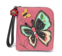 CHALA Crossbody Cell Phone Purse | Women's Wristlet Handbags with Adjustable Strap, Butterfly - Pink, One Size, Unique