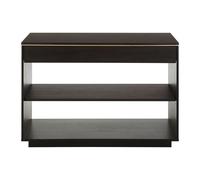 chalawan rubberwood console table in black