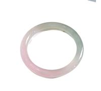 Chalcedony Jade Bracelet for Women Bangle, Fat round Bangle, Perfect for a Wife's Birthday Gift, Jade Bangle Bracelet for Women, Good Luck Gifts (Half Mountain Water 54mm)