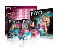 Chalene Johnson's PiYo Base Kit, DVD Workout with Exercise Videos + Fitness Tools and Nutrition Guide, Home Gym Bodyweight Workouts Program, Meals Plans and Tape Measure Included, 3 DVDs