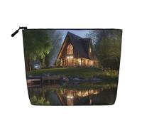 Chalet by The Lake Cosmetic Bag for Women- Portable Travel Organiser, Toiletry Bag with Zip Closure