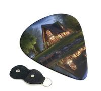 Chalet By The Lake Guitar Picks 6-Pack - Pick Set (0.46mm / 0.71mm / 0.96mm) Suitable For Guitar And Ukulele Playing
