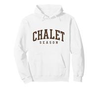 Chalet Season Retro Ski Skiing Brown Winter Cabin Pullover Hoodie