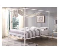 Chalfont White Four Poster Metal Bed Frame King Size 5Ft