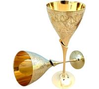 Chalice Goblet Brass Royal Celebrations Elegant Wine Communion Medieval Drinkware Princess Bride Game of Thrones Collection Vampire Flute Brass Vessel Relic Cáliz Copa Catholic Fantasy Pack of 1