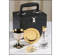 Chalice Paten Pyx Holy Water Bottle Carrying Case Minister Traveling Mass Kit